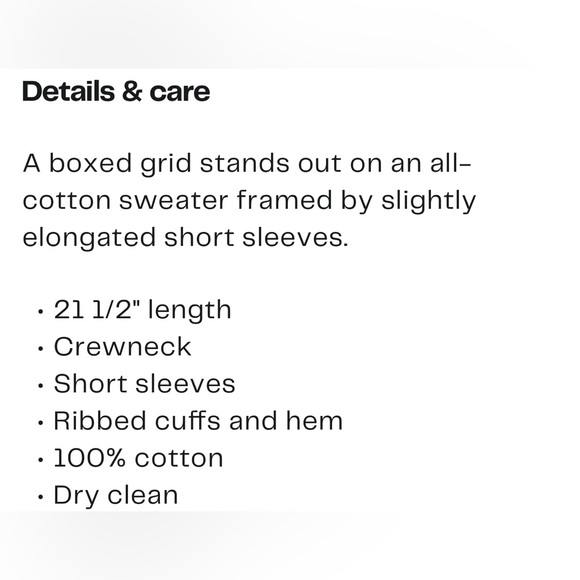 Veronica Beard Windowpane Check Short Sleeve Sweater - Ivory and Navy - Picture 7 of 7